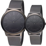 Buy Shop Calvin Klein Minimal Black Dial Black Mesh Bracelet Watch for Men - K3M214B1 USA Online