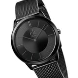 Buy Shop Calvin Klein Minimal Black Dial Black Mesh Bracelet Watch for Men - K3M214B1 USA Online