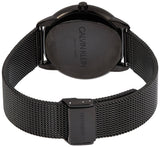 Buy Shop Calvin Klein Minimal Black Dial Black Mesh Bracelet Watch for Men - K3M214X1 USA Online