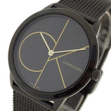 Buy Shop Calvin Klein Minimal Black Dial Black Mesh Bracelet Watch for Men - K3M214X1 USA Online