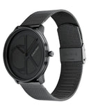 Buy Shop Calvin Klein Minimal Black Dial Black Mesh Bracelet Watch for Men - K3M214X1 USA Online