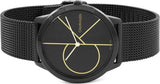 Buy Shop Calvin Klein Minimal Black Dial Black Mesh Bracelet Watch for Men - K3M214X1 USA Online