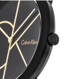 Buy Shop Calvin Klein Minimal Black Dial Black Mesh Bracelet Watch for Men - K3M214X1 USA Online