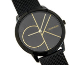 Buy Shop Calvin Klein Minimal Black Dial Black Mesh Bracelet Watch for Men - K3M214X1 USA Online