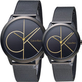 Buy Shop Calvin Klein Minimal Black Dial Black Mesh Bracelet Watch for Men - K3M214X1 USA Online