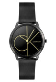 Buy Shop Calvin Klein Minimal Black Dial Black Mesh Bracelet Watch for Men - K3M214X1 USA Online