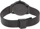 Buy Shop Calvin Klein Minimal Black Dial Black Mesh Bracelet Watch for Men - K3M224B1 USA Online