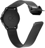 Buy Shop Calvin Klein Minimal Black Dial Black Mesh Bracelet Watch for Men - K3M224B1 USA Online