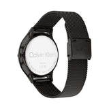Buy Shop Calvin Klein Minimal Black Dial Black Mesh Bracelet Watch for Men - K3M224B1 USA Online