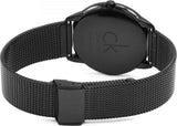 Buy Shop Calvin Klein Minimal Black Dial Black Mesh Bracelet Watch for Men - K3M224B1 USA Online