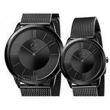 Buy Shop Calvin Klein Minimal Black Dial Black Mesh Bracelet Watch for Men - K3M224B1 USA Online