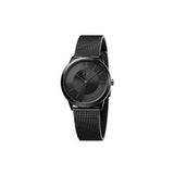Buy Shop Calvin Klein Minimal Black Dial Black Mesh Bracelet Watch for Men - K3M224B1 USA Online
