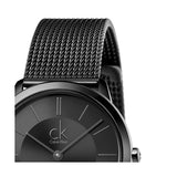 Buy Shop Calvin Klein Minimal Black Dial Black Mesh Bracelet Watch for Men - K3M224B1 USA Online