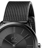 Buy Shop Calvin Klein Minimal Black Dial Black Mesh Bracelet Watch for Men - K3M224B1 USA Online