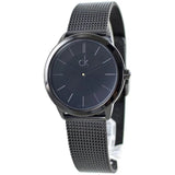 Buy Shop Calvin Klein Minimal Black Dial Black Mesh Bracelet Watch for Men - K3M224B1 USA Online