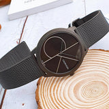 Buy Shop Calvin Klein Minimal Black Dial Black Mesh Bracelet Watch for Men - K3M5145X USA Online