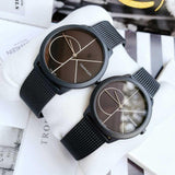 Buy Shop Calvin Klein Minimal Black Dial Black Mesh Bracelet Watch for Men - K3M5145X USA Online