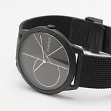 Buy Shop Calvin Klein Minimal Black Dial Black Mesh Bracelet Watch for Men - K3M5145X USA Online