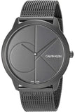 Buy Shop Calvin Klein Minimal Black Dial Black Mesh Bracelet Watch for Men - K3M5145X USA Online