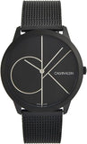 Buy Shop Calvin Klein Minimal Black Dial Black Mesh Bracelet Watch for Men - K3M5145X USA Online