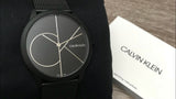 Buy Shop Calvin Klein Minimal Black Dial Black Mesh Bracelet Watch for Men - K3M514B1 USA Online