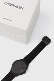 Buy Shop Calvin Klein Minimal Black Dial Black Mesh Bracelet Watch for Men - K3M514B1 USA Online