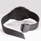 Buy Shop Calvin Klein Minimal Black Dial Black Mesh Bracelet Watch for Men - K3M514B1 USA Online