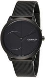 Buy Shop Calvin Klein Minimal Black Dial Black Mesh Bracelet Watch for Men - K3M514B1 USA Online