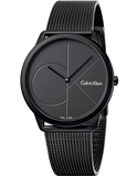 Buy Shop Calvin Klein Minimal Black Dial Black Mesh Bracelet Watch for Men - K3M514B1 USA Online