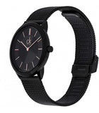 Buy Shop Calvin Klein Minimal Black Dial Black Mesh Bracelet Watch for Women - K3M22421 USA Online