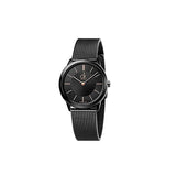 Buy Shop Calvin Klein Minimal Black Dial Black Mesh Bracelet Watch for Women - K3M22421 USA Online