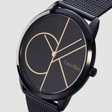 Buy Shop Calvin Klein Minimal Black Dial Black Mesh Bracelet Watch for Women - K3M224X1 USA Online