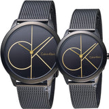 Buy Shop Calvin Klein Minimal Black Dial Black Mesh Bracelet Watch for Women - K3M224X1 USA Online