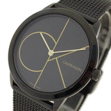 Buy Shop Calvin Klein Minimal Black Dial Black Mesh Bracelet Watch for Women - K3M224X1 USA Online