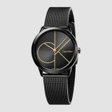 Buy Shop Calvin Klein Minimal Black Dial Black Mesh Bracelet Watch for Women - K3M224X1 USA Online