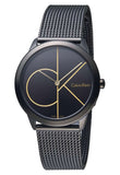 Buy Shop Calvin Klein Minimal Black Dial Black Mesh Bracelet Watch for Women - K3M224X1 USA Online
