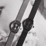 Buy Shop Calvin Klein Minimal Black Dial Black Mesh Bracelet Watch for Women - K3M234B1 USA Online