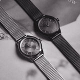 Buy Shop Calvin Klein Minimal Black Dial Black Mesh Bracelet Watch for Women - K3M234B1 USA Online