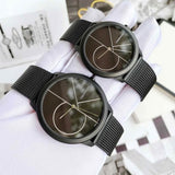 Buy Shop Calvin Klein Minimal Black Dial Black Mesh Bracelet Watch for Women - K3M5245X USA Online