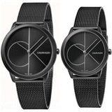 Buy Shop Calvin Klein Minimal Black Dial Black Mesh Bracelet Watch for Women - K3M5245X USA Online