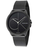 Buy Shop Calvin Klein Minimal Black Dial Black Mesh Bracelet Watch for Women - K3M5245X USA Online