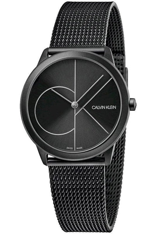 Buy Shop Calvin Klein Minimal Black Dial Black Mesh Bracelet Watch for Women - K3M5245X USA Online