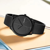 Buy Shop Calvin Klein Minimal Black Dial Black Mesh Bracelet Watch for Women - K3M524B1 USA Online