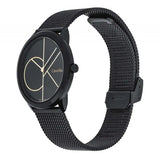 Buy Shop Calvin Klein Minimal Black Dial Black Mesh Bracelet Watch for Women - K3M524B1 USA Online