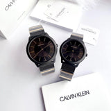 Buy Shop Calvin Klein Minimal Black Dial Black Steel Strap Watch For Men - K3M524Z1 USA Online