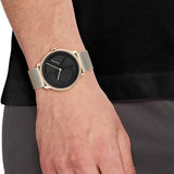Buy Shop Calvin Klein Minimal Black Dial Rose Gold Mesh Bracelet Watch for Men - K3M21621 USA Online