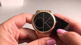 Buy Shop Calvin Klein Minimal Black Dial Rose Gold Mesh Bracelet Watch for Men - K3M21621 USA Online