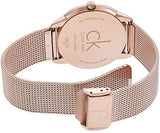 Buy Shop Calvin Klein Minimal Black Dial Rose Gold Mesh Bracelet Watch for Men - K3M21621 USA Online