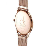 Buy Shop Calvin Klein Minimal Black Dial Rose Gold Mesh Bracelet Watch for Men - K3M21621 USA Online