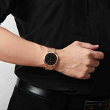 Buy Shop Calvin Klein Minimal Black Dial Rose Gold Mesh Bracelet Watch for Men - K3M2162Y USA Online